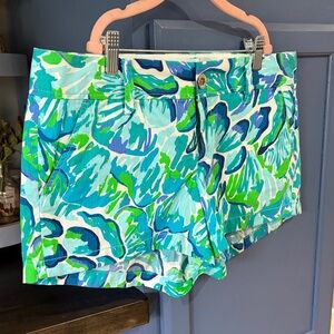 Lilly Pulitzer Vibrant Blue and Green Shorts